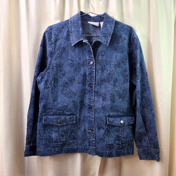 Alfred Dunner Petite | Embroidered Denim Jacket - Picture 5 of 6
